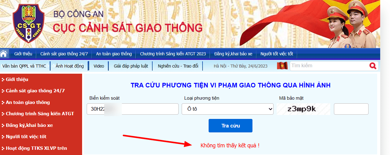 Tra cứu phạt nguội ô tô